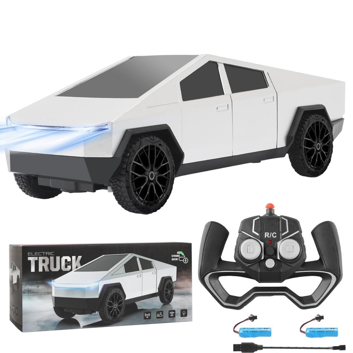 NT84960 Remote Control Pickup Truck, 1-24 Scale Racing Car Model, Rechargeable, Silver