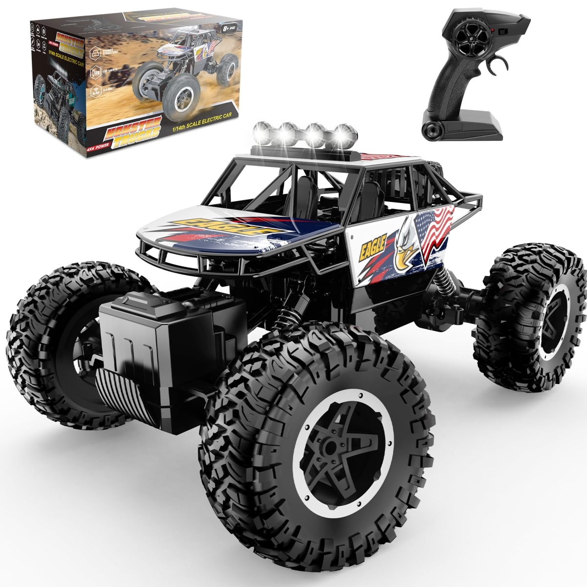 NT85051 Remote Control Car Remote Control Truck 1-14 Scale All Terrain Off-Road Monster Truck-4WD Electric Vehicle