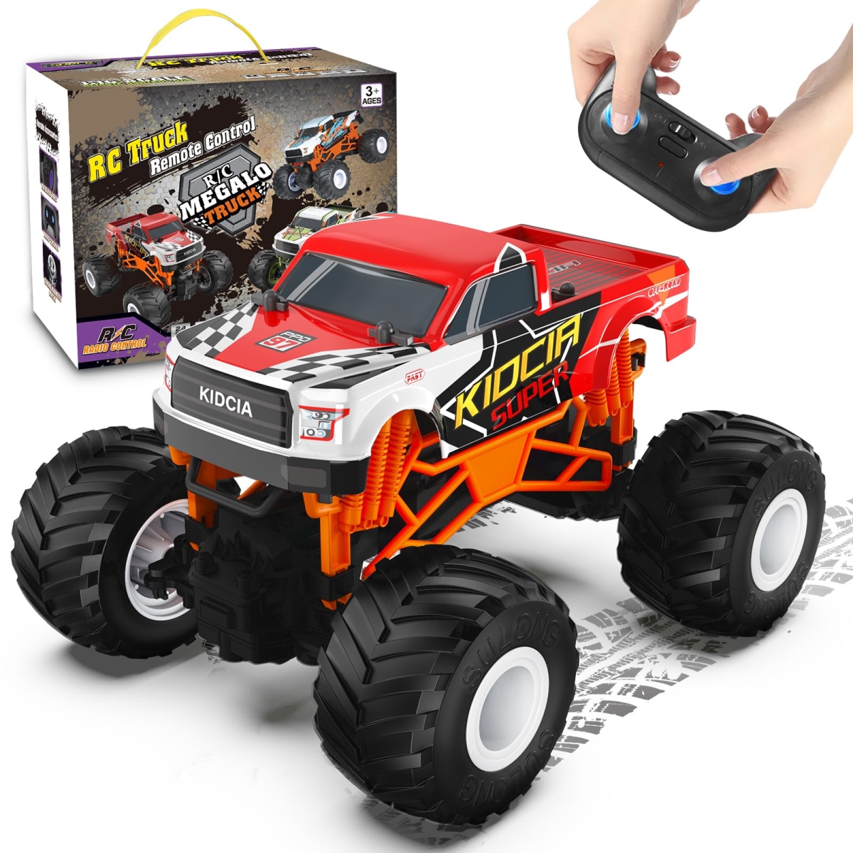NT85063 Scientoy Remote Control Car, 20 KMH Monster Truck, 1-16 Scale All Terrain Remote Control Car for Age 4 to 7