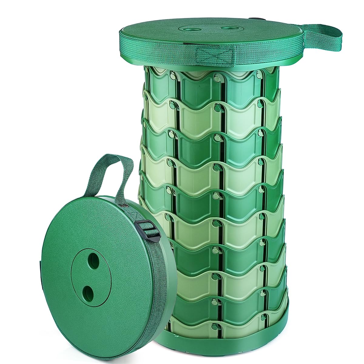 NT85184 2024 Folding Stool Large Square Collapsible Portable Chair for Camping Travel Hiking