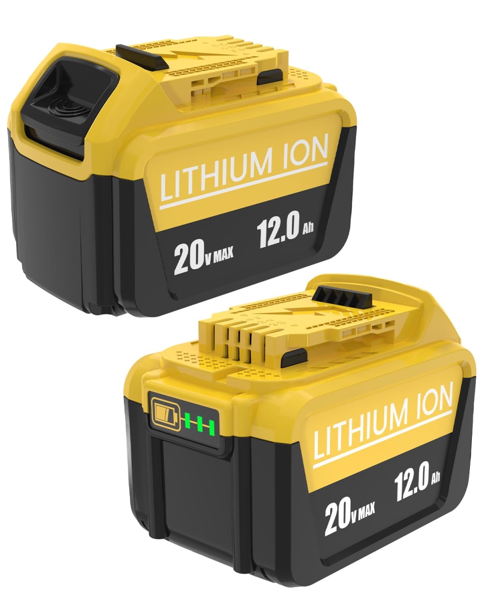 NT85209 Replacement for Dewalt 20V MAX Battery 12.0Ah, Compatible with Dewalt 20V Battery, 2-Pack - Pack of 2