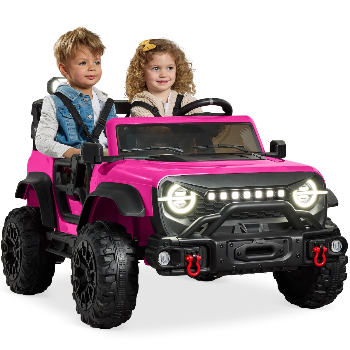 NT85269 Best Choice Kids 24V 2-Seater Electric Ride On Car Truck - Hot Pink