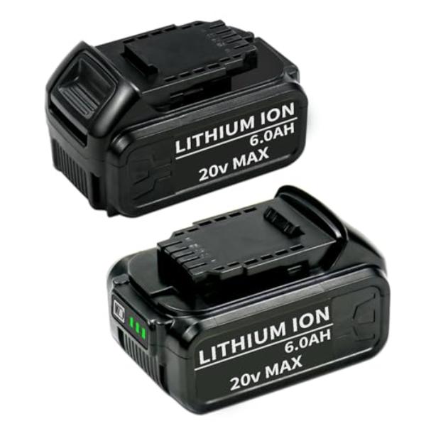 NT85612 6.0Ah 20V Replacement Battery for DEWALT Cordless Power Tools - Pack of 2