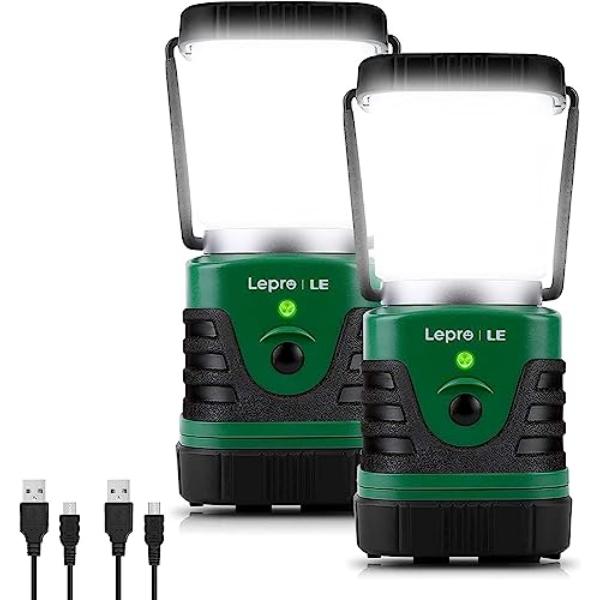 NT85794 Lighting EVER 1000 Lumens LED Camping Lantern Rechargeable with 4 Light Modes, IP44 Waterproof