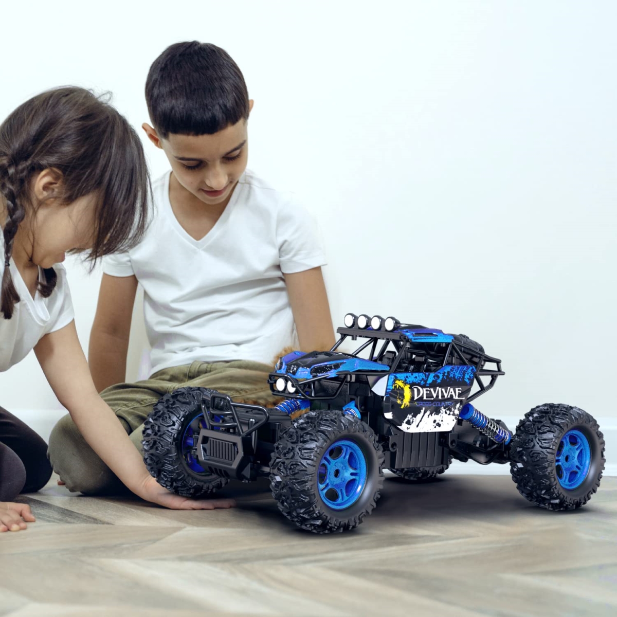 NT85798 CROBOLL 1-12 Scale Large Remote Control Car, 2.4 Ghz Remote Control, 4WD 20 KMH Monster Truck - Blue