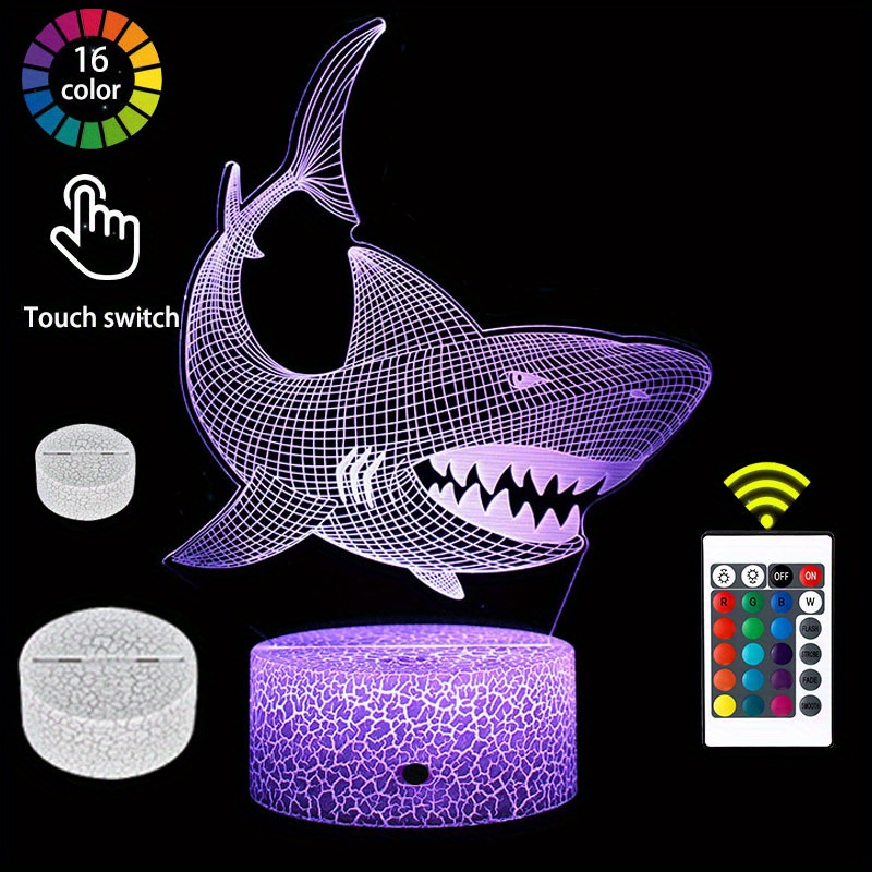 NT30957 3D Shark Night Light for Kids