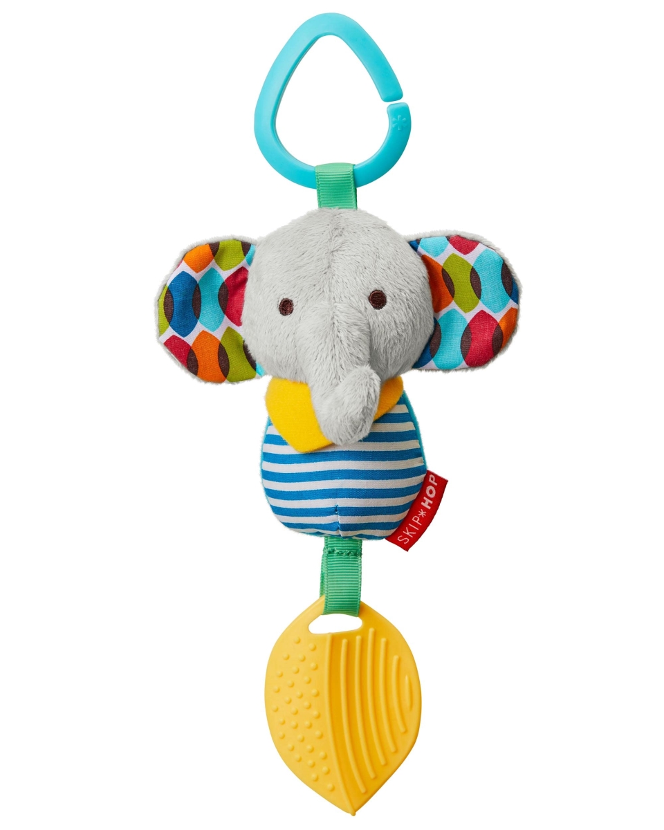 NT86185 Skip Hop Bandana Buddies Baby Activity Chime & Teether Stroller Toys, Elephant