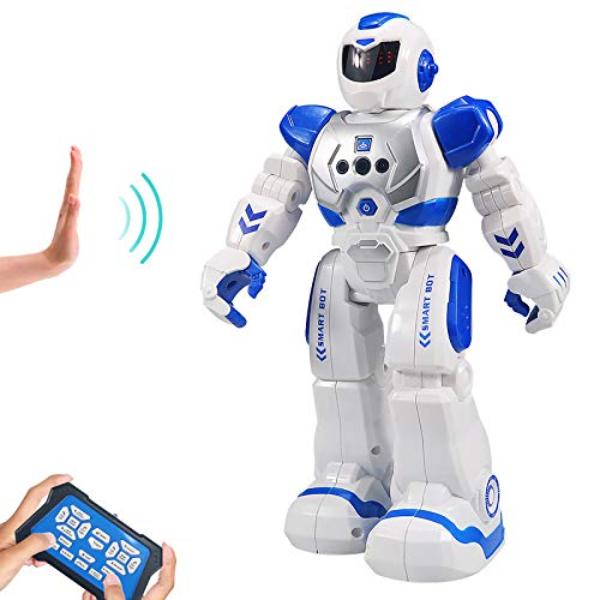 NT86333 Kids Remote Control Robot with LED Eyes & Infrared Controller - Blue