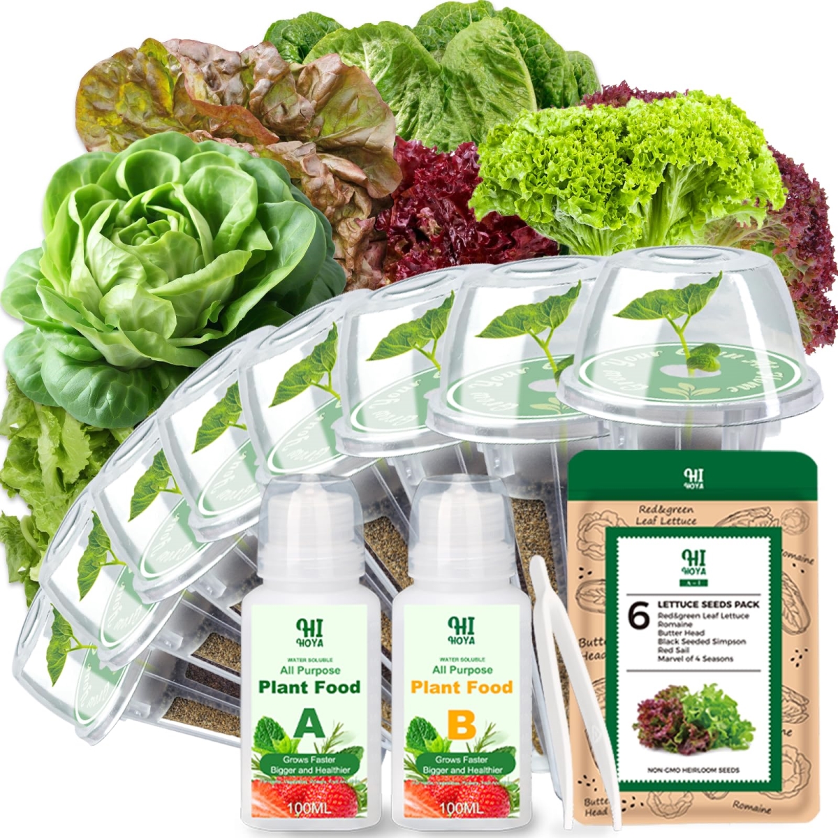 NT86396 Lettuce Seed Pods for Hydroponics Growing System, 8 Pods with 600 Plus Seeds