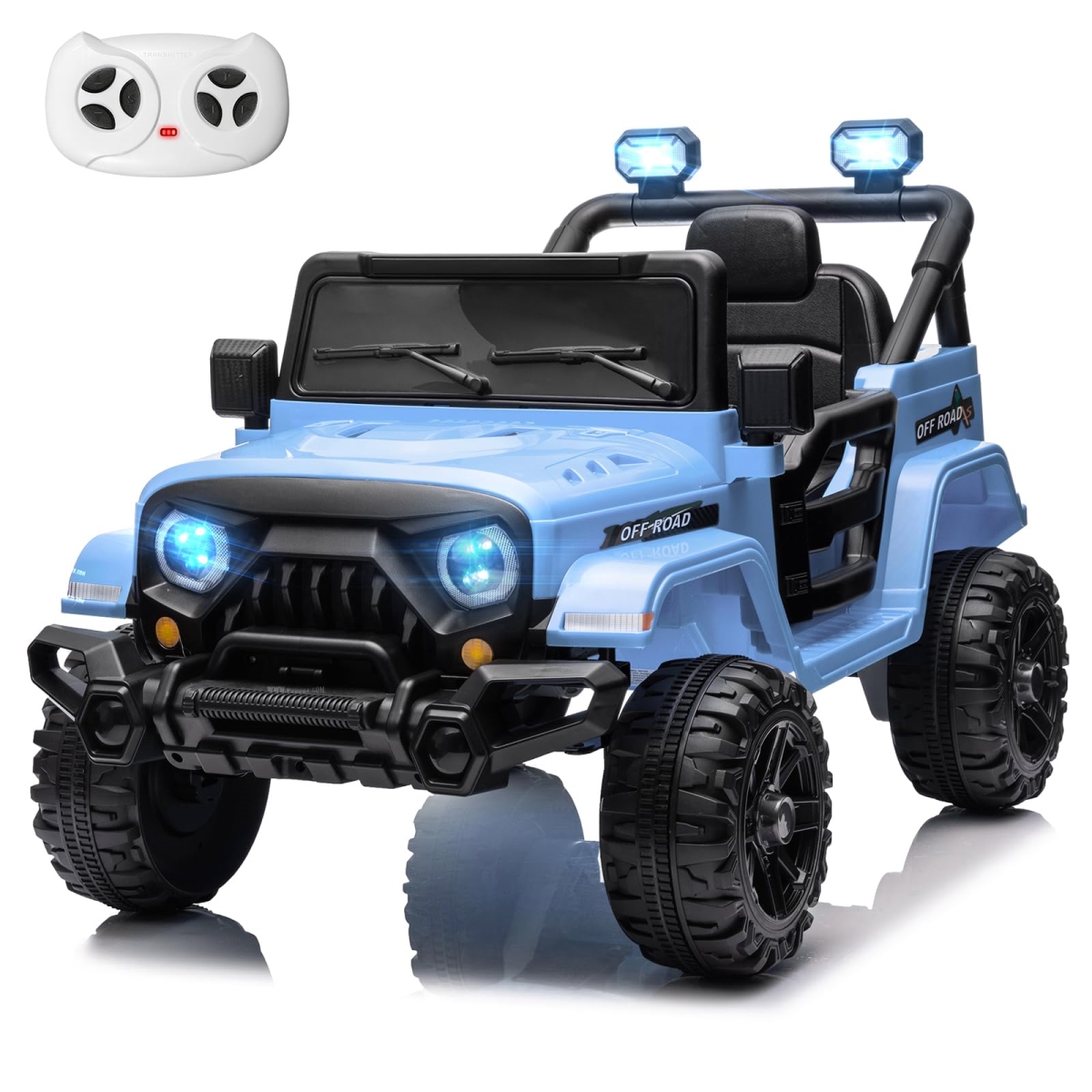NT86723 12V Kids Electric Ride On Truck Car with Remote Control, Bluetooth USB Music Player, 4 Wheels Suspension, LED Lights