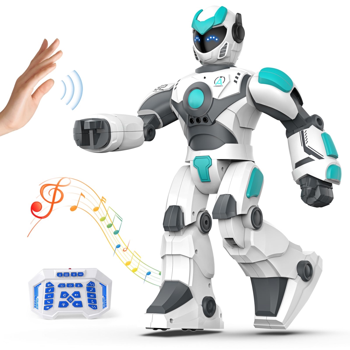 NT86807 15.4 in. VATOS Remote Control Robot for Kids Programmable Remote Control Toys with Gesture Sensing & Voice Control