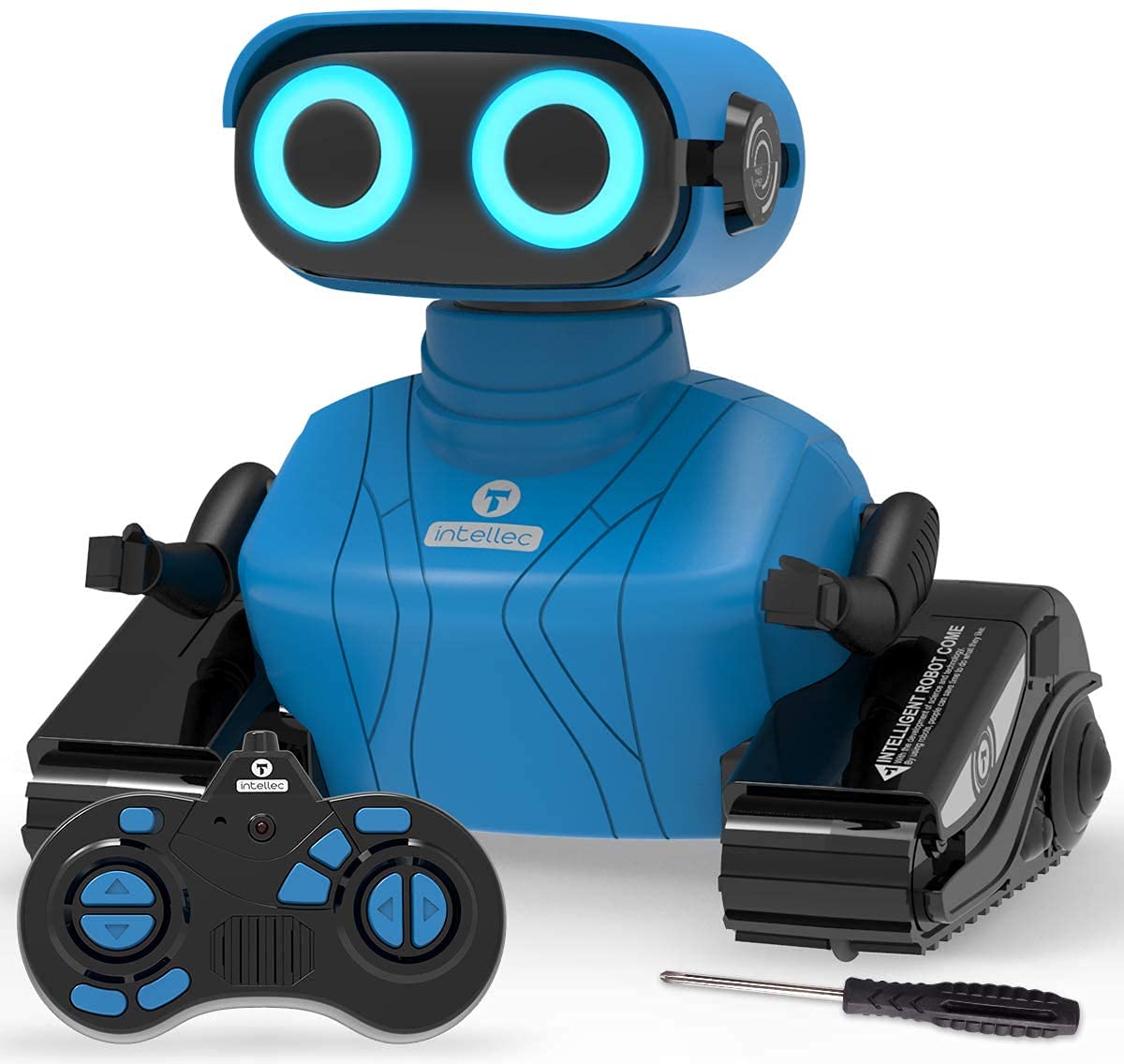 NT87316 Kae Kids Remote Control Robot Toys with LED Eyes & Flexible Arms for Kids - Blue