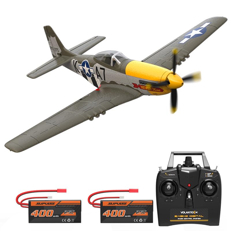NT87558 Remote Control Airplane Brushless P51D Mustang Ready to Fly with 6-Axis Gyro & 3 Flight Modes