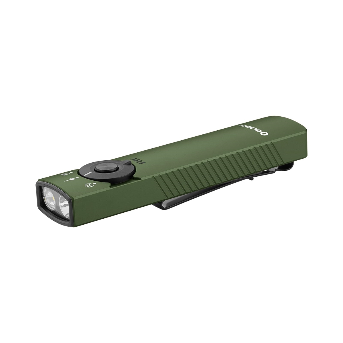 NT87613 OLIGHT Arkfeld Pro Rechargeable EDC Flat Flashlights with Green Beam, UV & White LED, 1300 Lumens, OD-Green CW