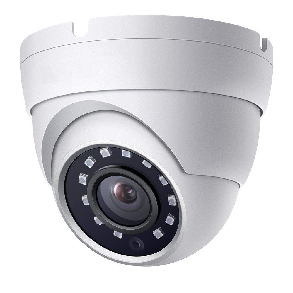NT87645 2MP Dome TVI AHD CCTV Surveillance Camera, 1080P, 65ft Night Vision, Outdoor, Full Metal Housing