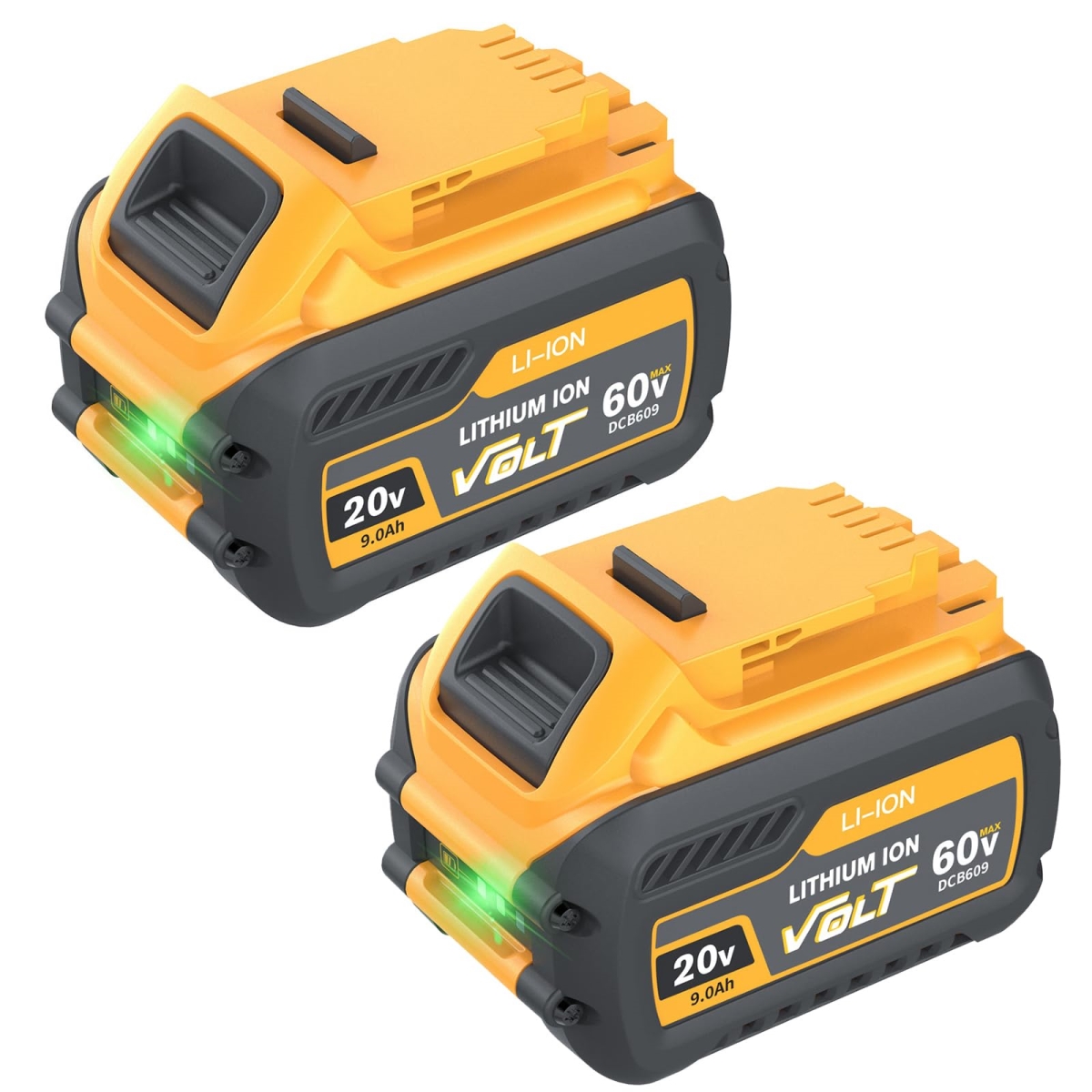 NT88012 9.0Ah Replacement Battery for Dewalt 20V 60V Max Flexvolt - Pack of 2