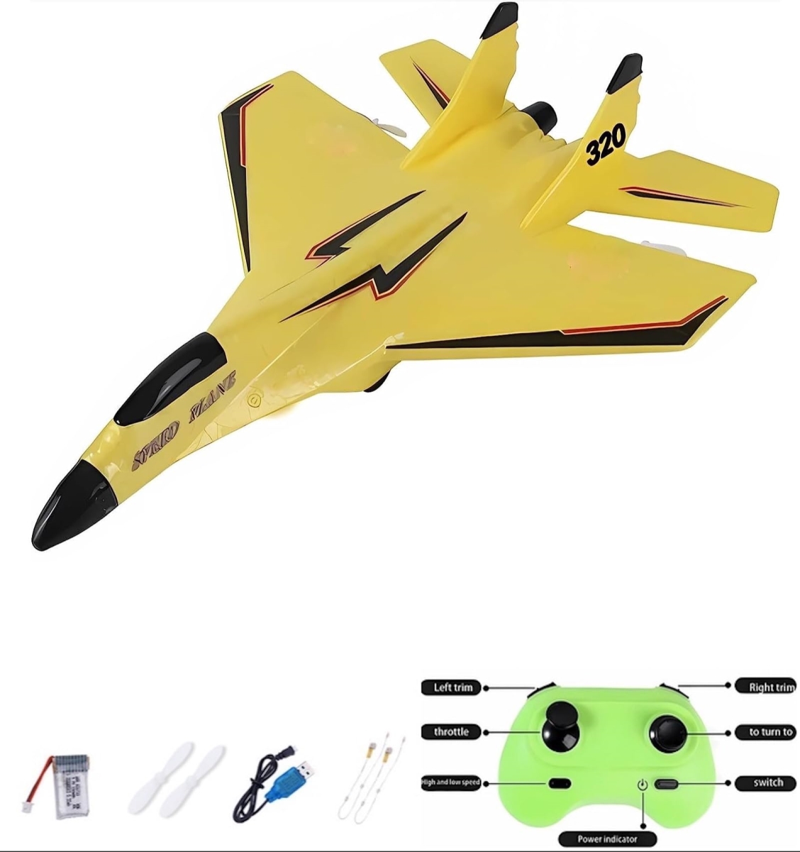 NT88161 2.4 Ghz Remote Control Wireless Airplane Toys with Lights Su-35 Remote Control Glider 2 Channel