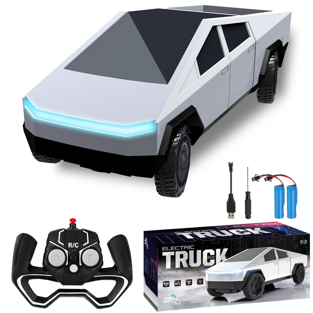 NT84054 Remote Control Car Truck, 2.4 Ghz All Terrain High Speed Remote Control Car, 1-24 Scale Diecast Metal Toys with Lights