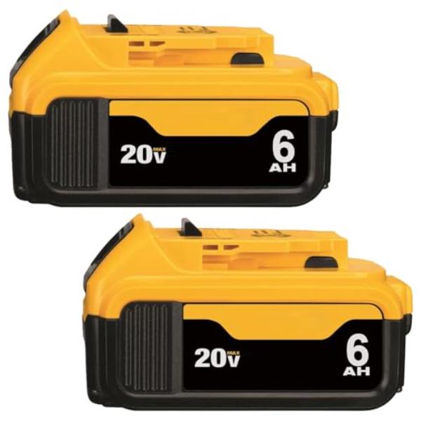 NT84271 6.0Ah 20V Max Replacement Battery for Dewalt 20V Max Lithium Ion Cordless Power Tools - 2 Piece