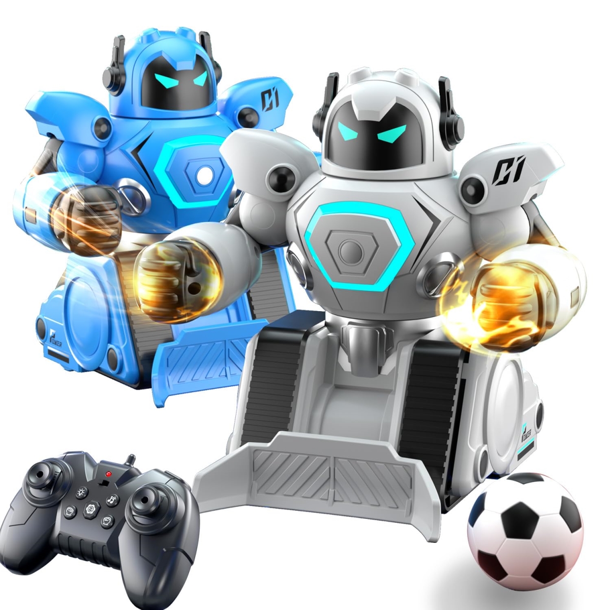 NT84420 OBEST Remote Control Battle Robot for Kids, Electronic Toys with Lights & Sound, Remote Control Set for 2 Players, Age 6 Plus