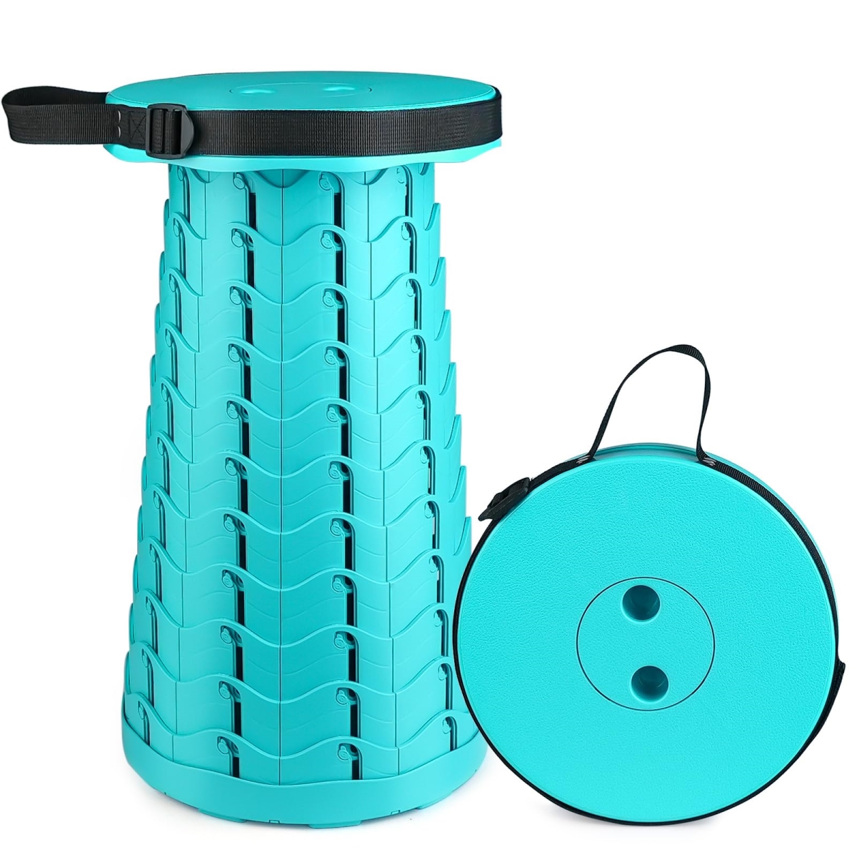 NT84901 Hesanzol Portable Telescoping Stool - Retractable Folding Stool for Camping & Travel