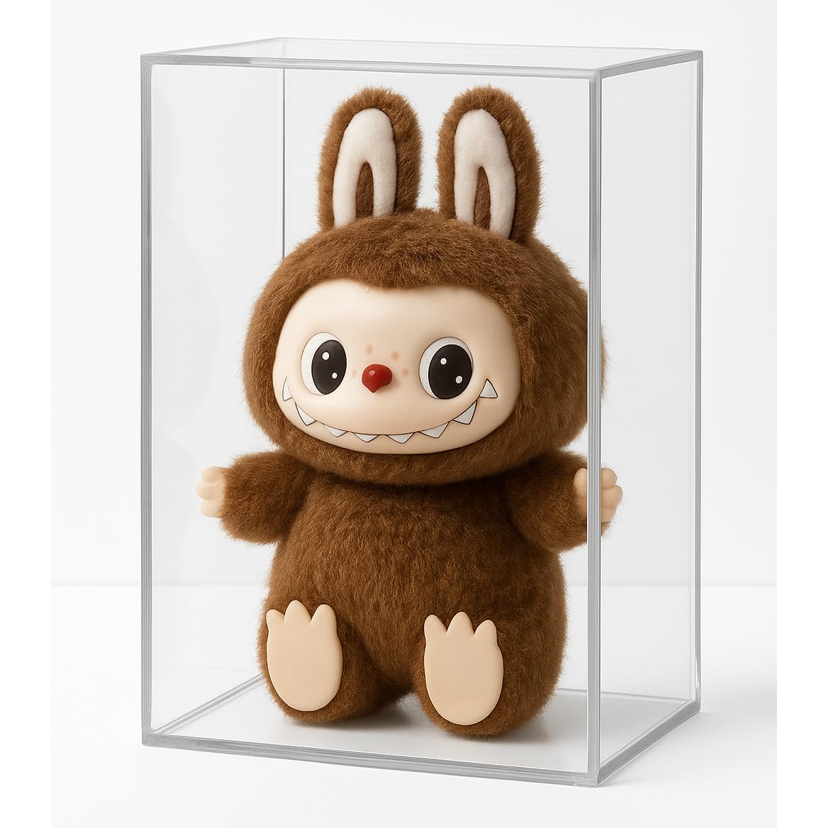 NT85004 6.7 x 5 x 4 in. Premium Magnetic Protective Hard Case for Labubu Dolls & Keychains, Clear Acrylic Stackable Display Box