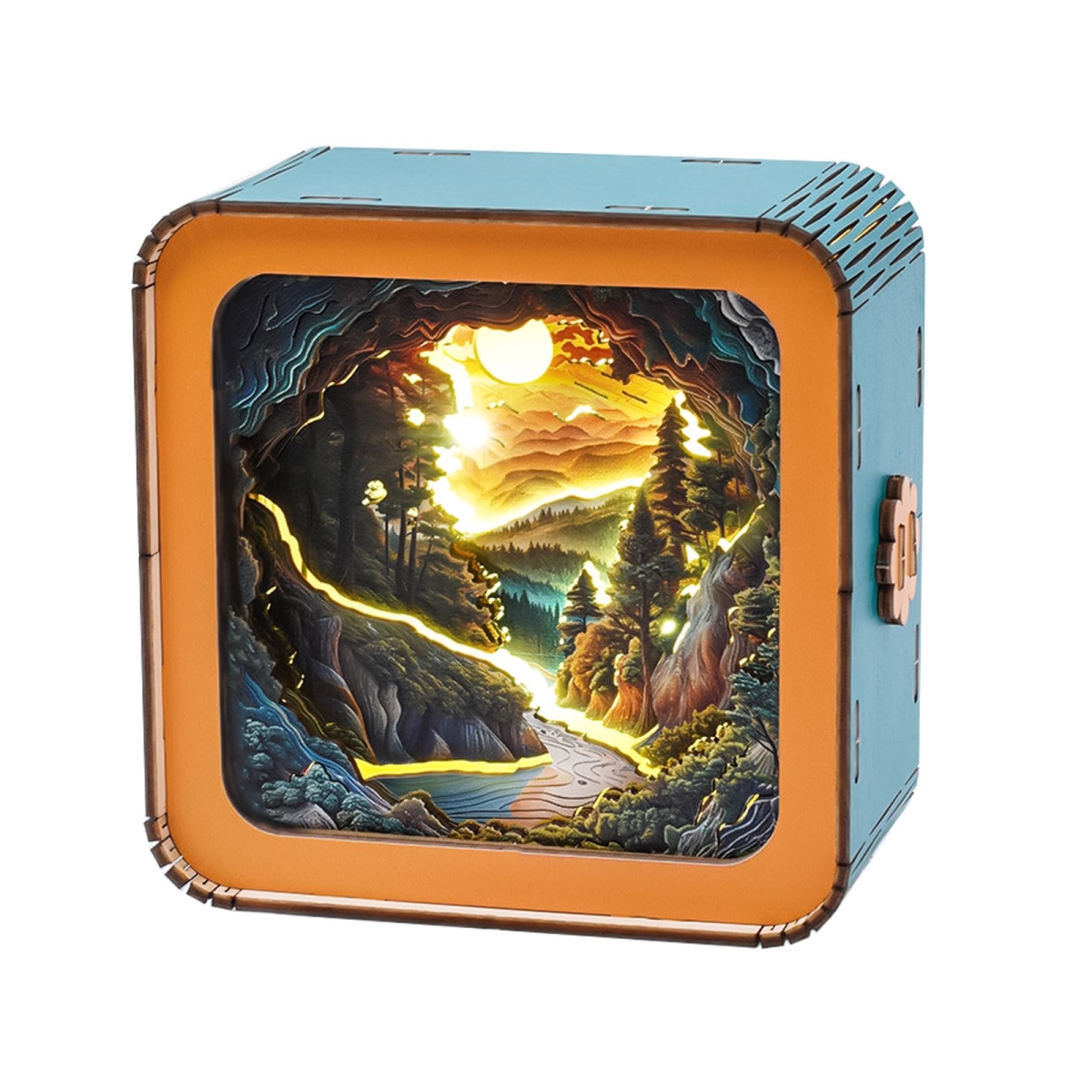 NT85327 WOODBESTS 3D Puzzle Nightlight Beautiful Forest 3D Wooden Puzzle for Adults