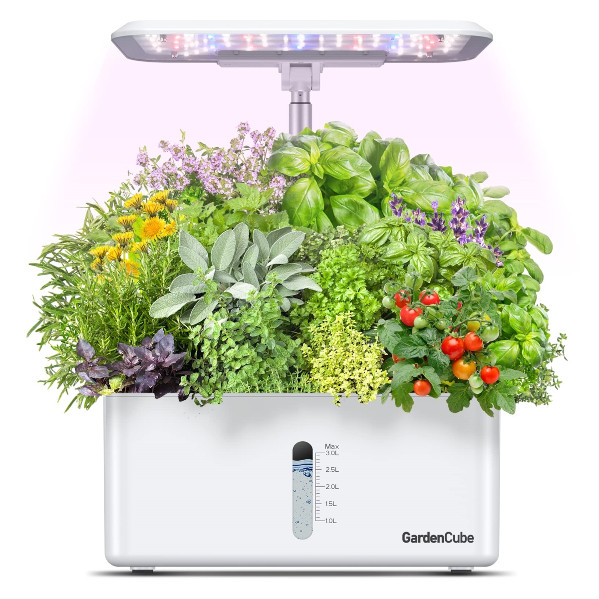 NT85381 Hydroponics Growing System 8 Pods Indoor Herb Garden with Grow Light - White