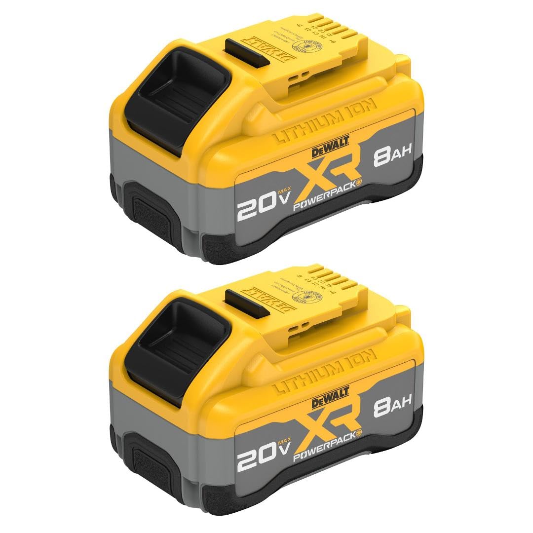 NT85387 DEWALT 20V MAX XR 8Ah Lithium Ion Battery - Pack of 2