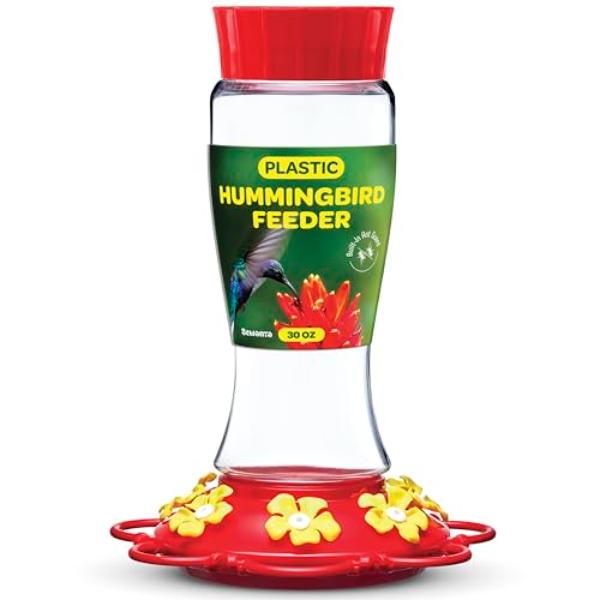 NT85572 Hummingbird Feeder 30 oz. Plastic with Circular Perch & 7 Feeding Ports