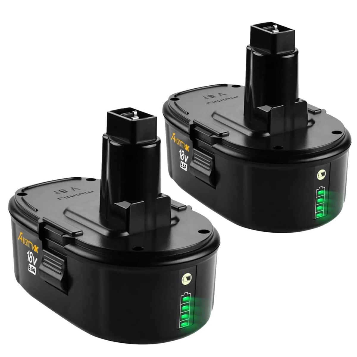 NT85617 18V 6.5Ah Lithium-Ion Battery Replacement for Dewalt 18V XRP Battery DC9096 DC9098 - Pack of 2