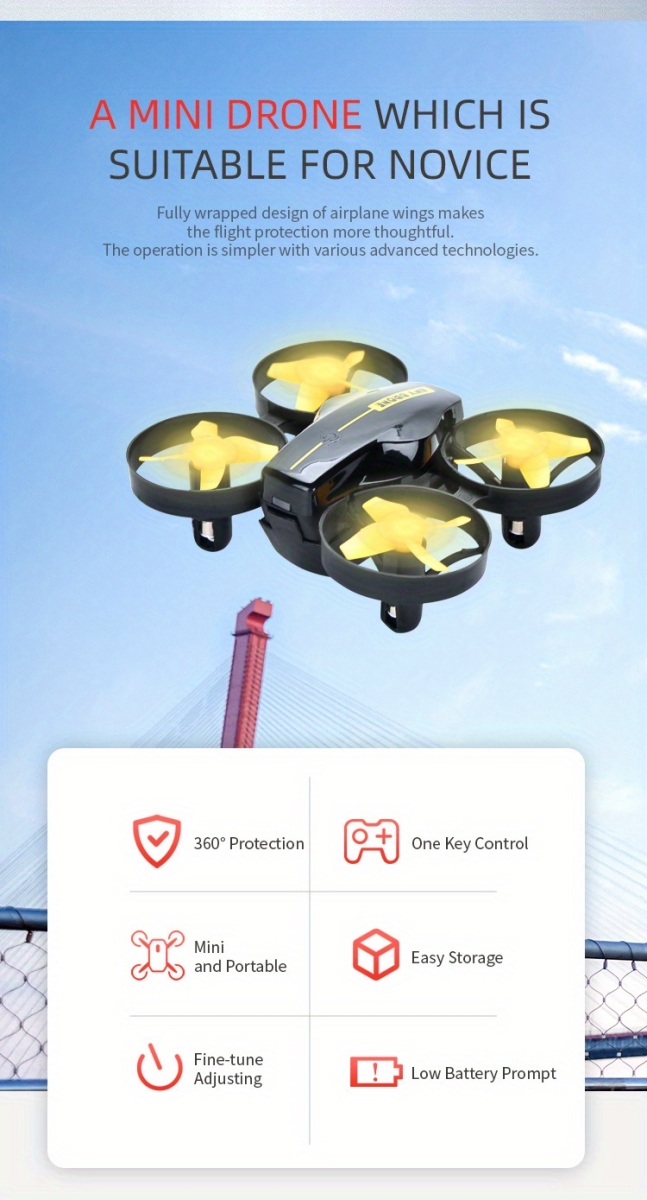 NT31015 2.4 GHz Remote Control Indoor Mini Quadcopter Drone Airplane Toy