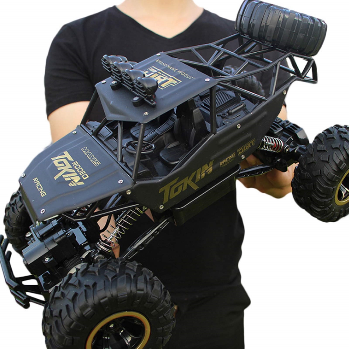 NT86123 Large Scale Remote Control Car 1-12 Scale Off Road Monster Truck Crawler with Head Lights, 4WD All Terrains Remote Control Car