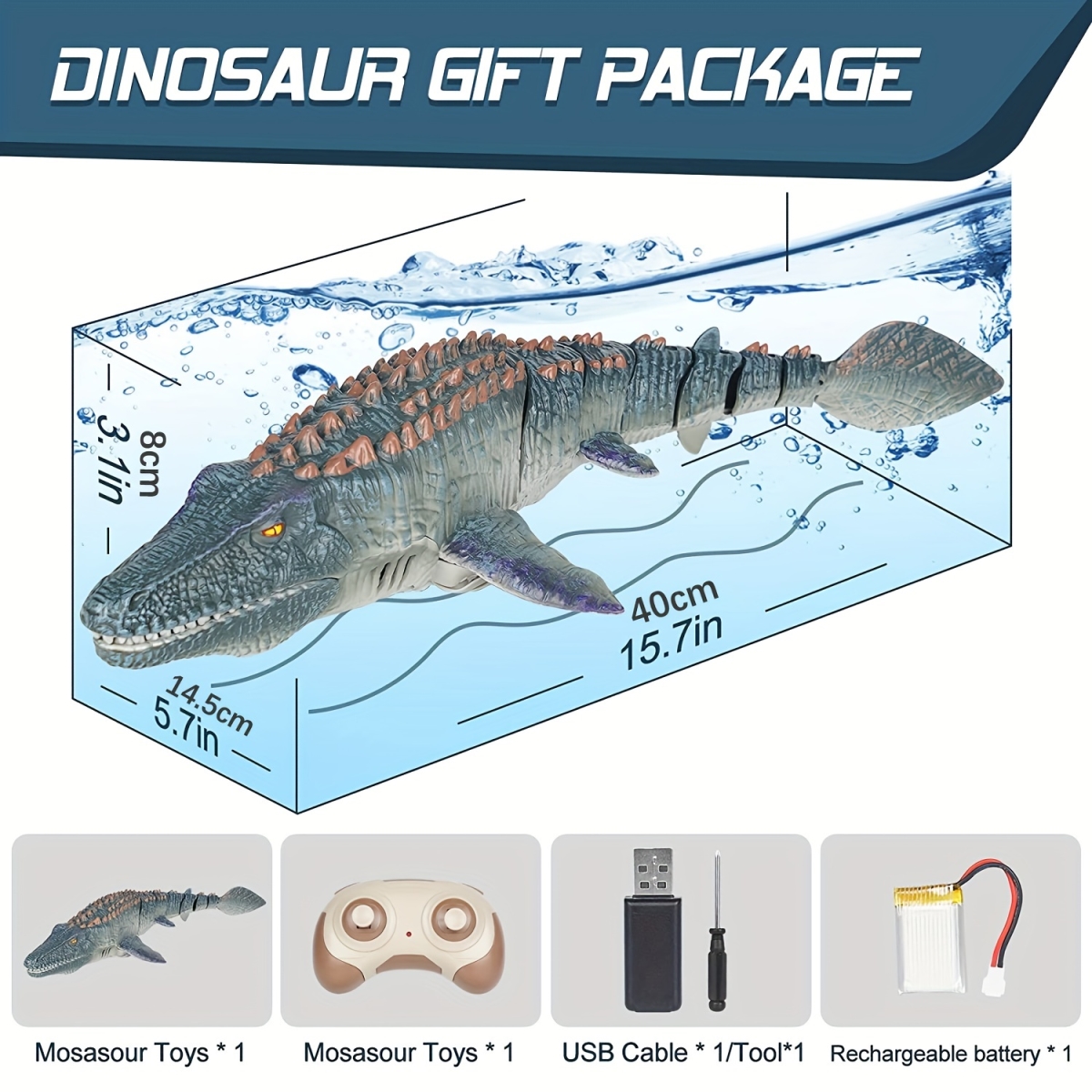 NT31016 2.4 GHz Remote Control Mosasaurus Dinosaur Toy