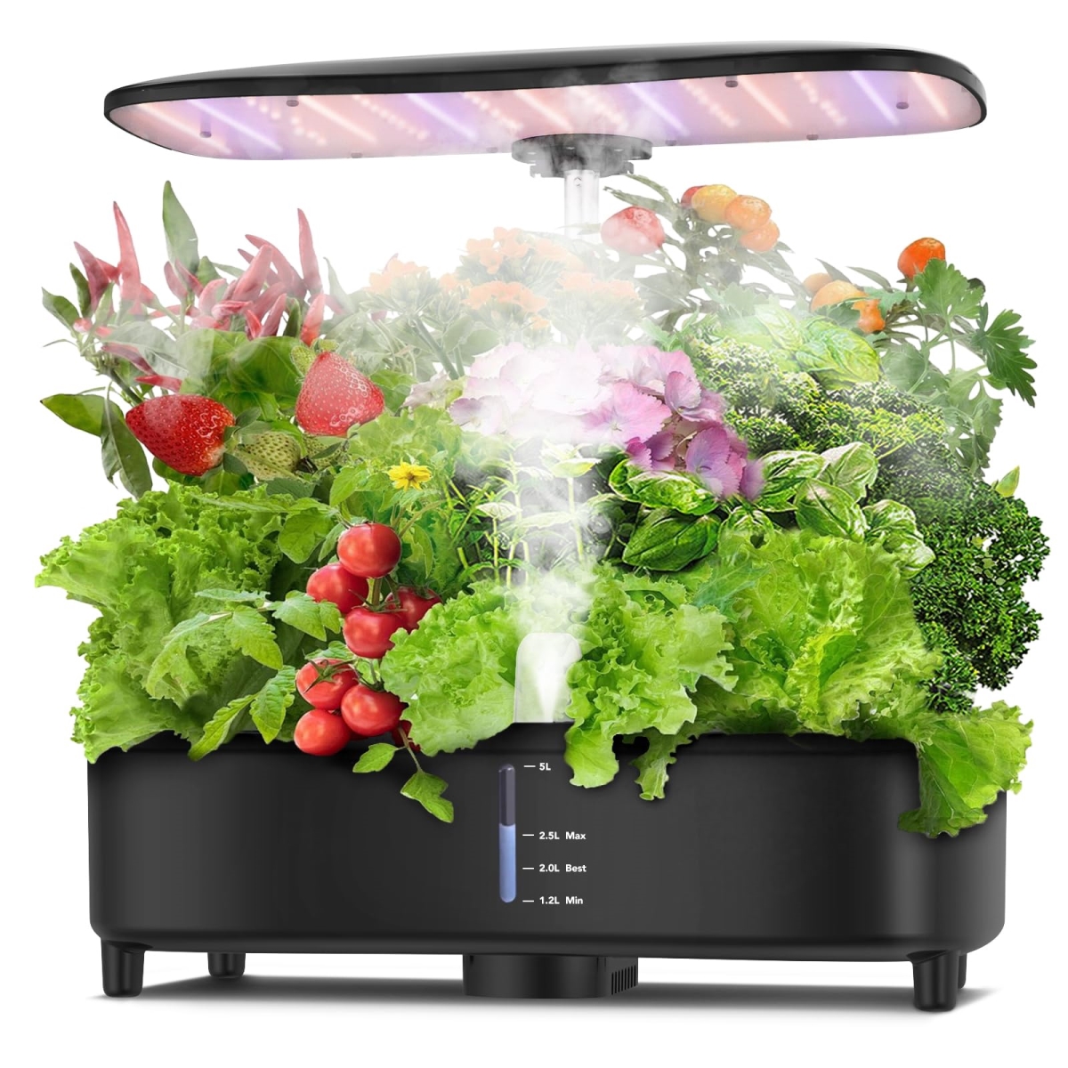 NT86515 Sonido Hydroponics Growing System Kit with Atomization Technology, Indoor Garden Kit with LED Grow Light