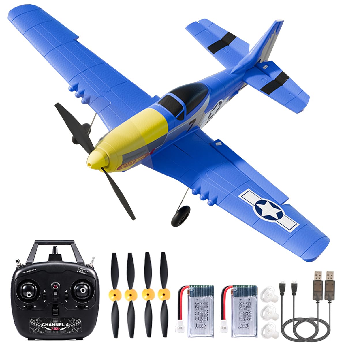NT86737 Remote Control Plane, Remote Control Airplane 2.4 Ghz with 6-Axis Gyro Stabilizer