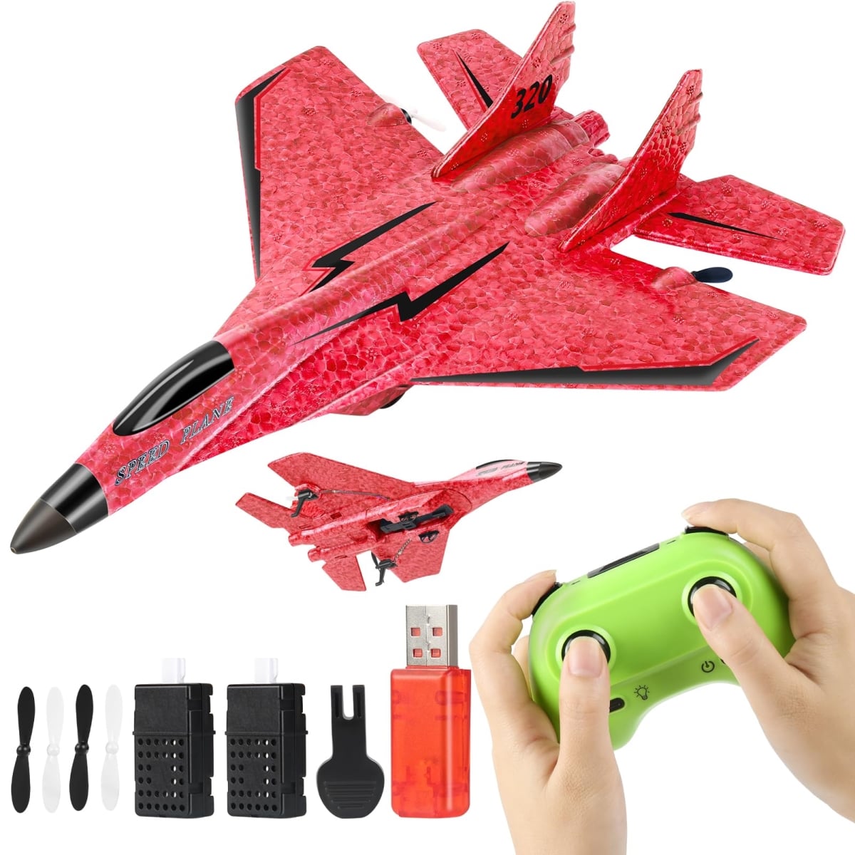 NT86783 Remote Control Plane, Remote Control Wireless Airplane Toys - 2 CH Remote Control Airplane 2.4 Ghz Remote Control Glider with Lights