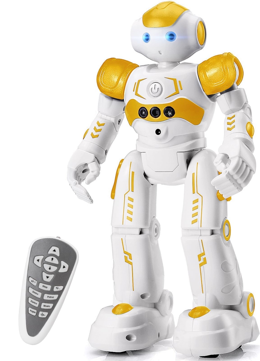 NT87193 Kings Dragon Remote Control Robot Toys for Kids, Gesture & Sensing Programmable Remote Control Smart Robot, Yellow