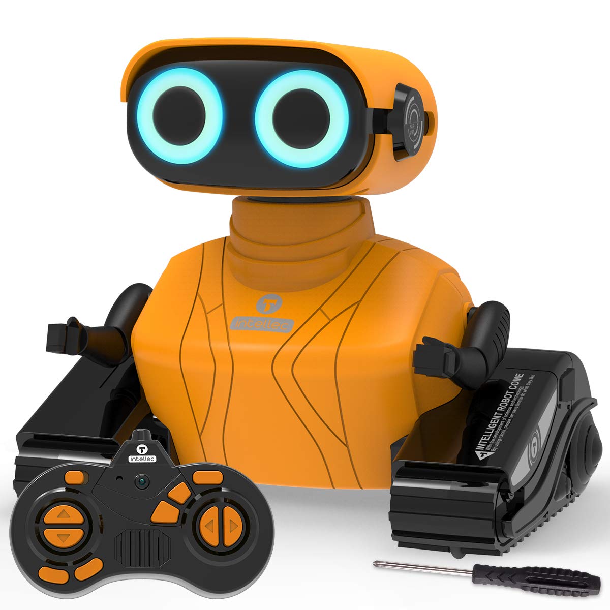NT87317 Kae Kids Remote Control Robot Toys for Kids with LED Eyes & Flexible Arms - Orange