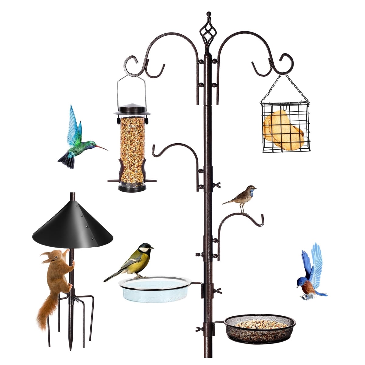 NT87377 Bird Feeding Station Kit with Feeder Pole & Hanging Kit