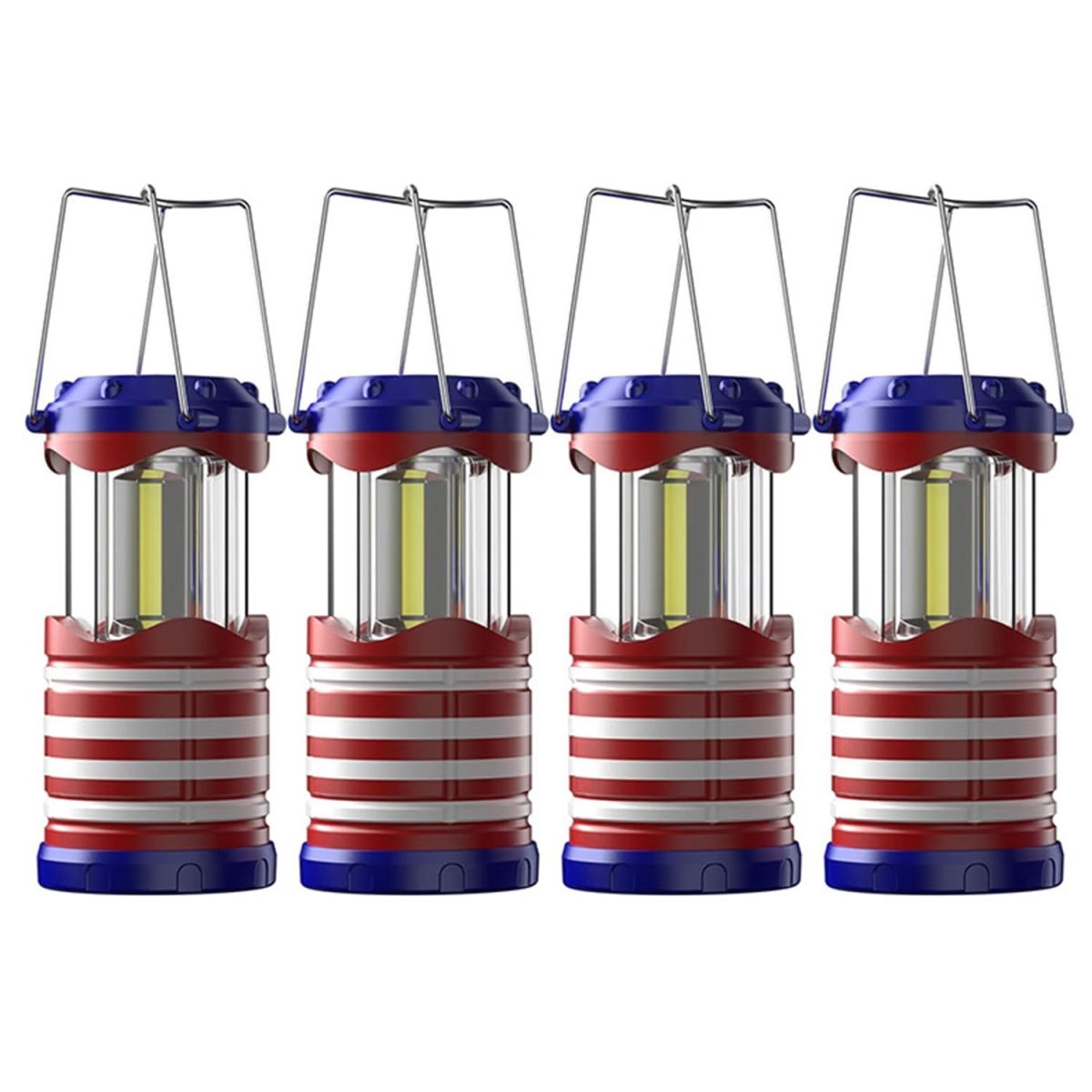 NT87756 Lichamp LED Camping Lantern Battery Powered Flashlights for Home Outdoor, Emergency Use - Pack of 4