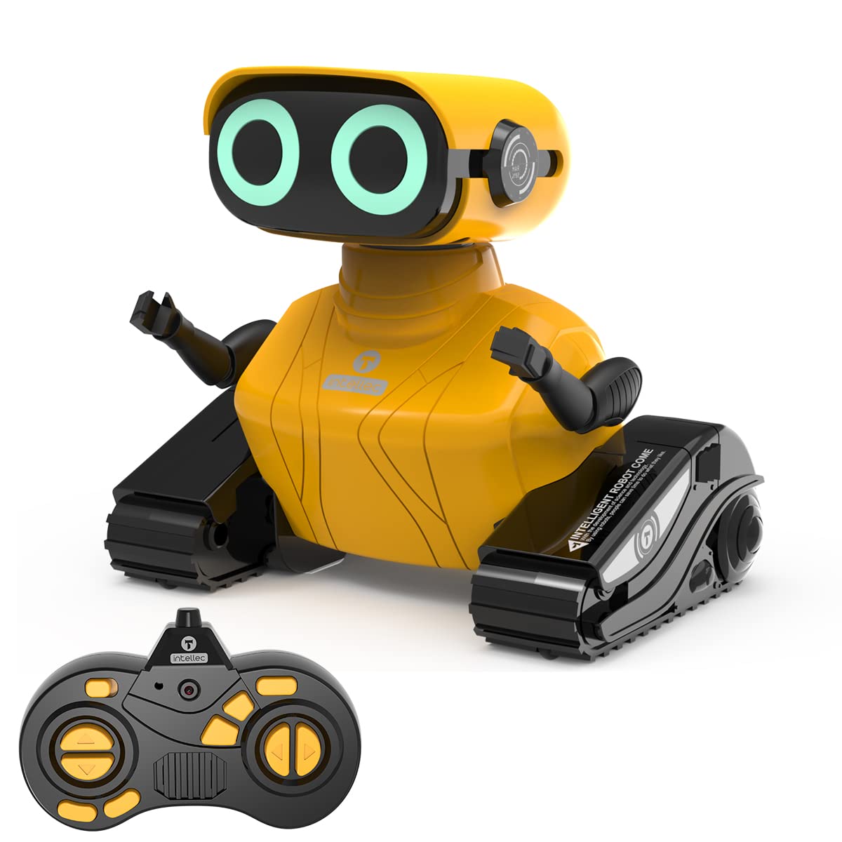NT87807 GILOBABY Remote Control Robot Toys for Kids with LED Eyes, Flexible Head & Arms, Dance Moves, Music - Yellow