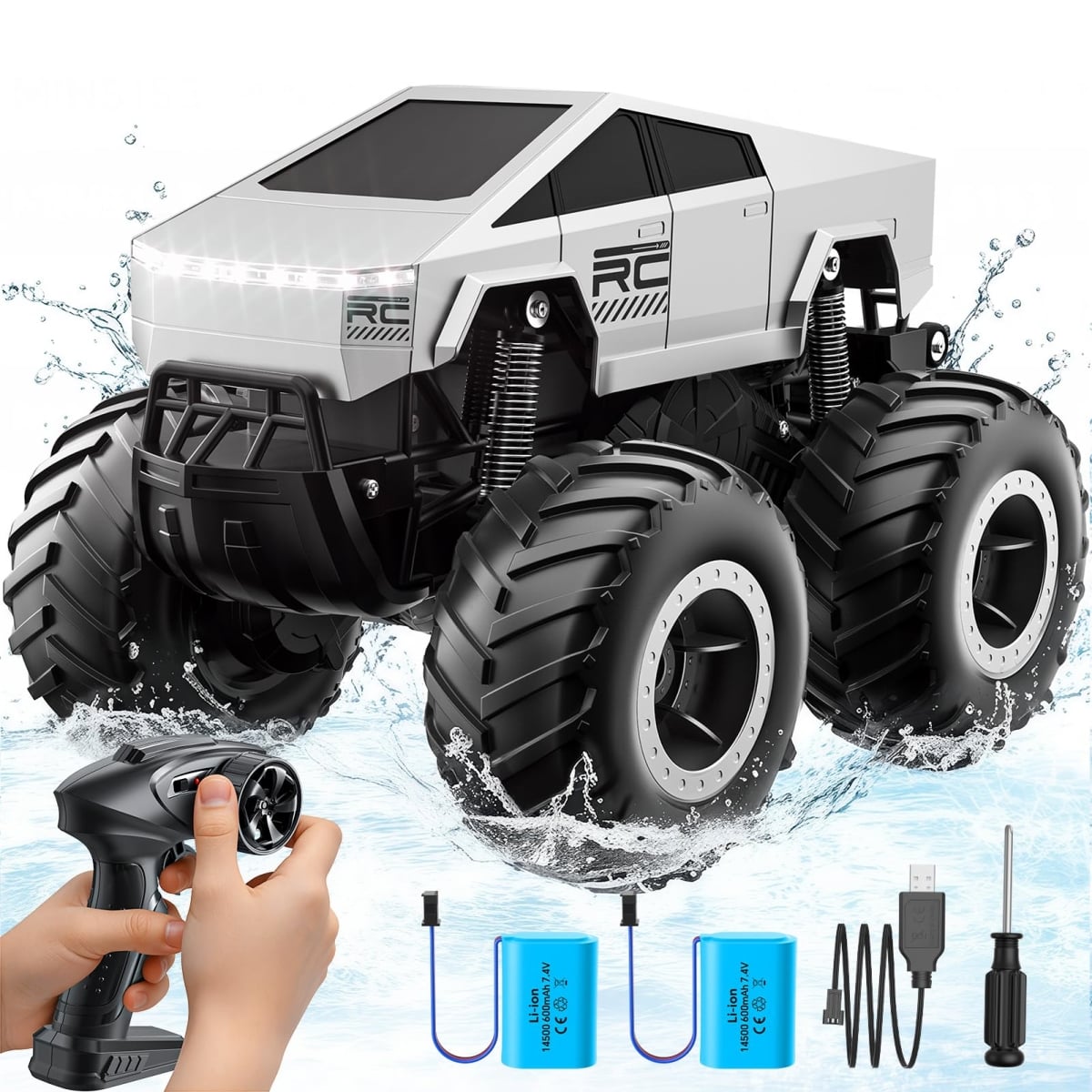 NT87836 Remote Control Off-Road Pick-up Truck, 4WD Waterproof Remote Control Car, 1-16 Scale Hobby Monster Truck Toys