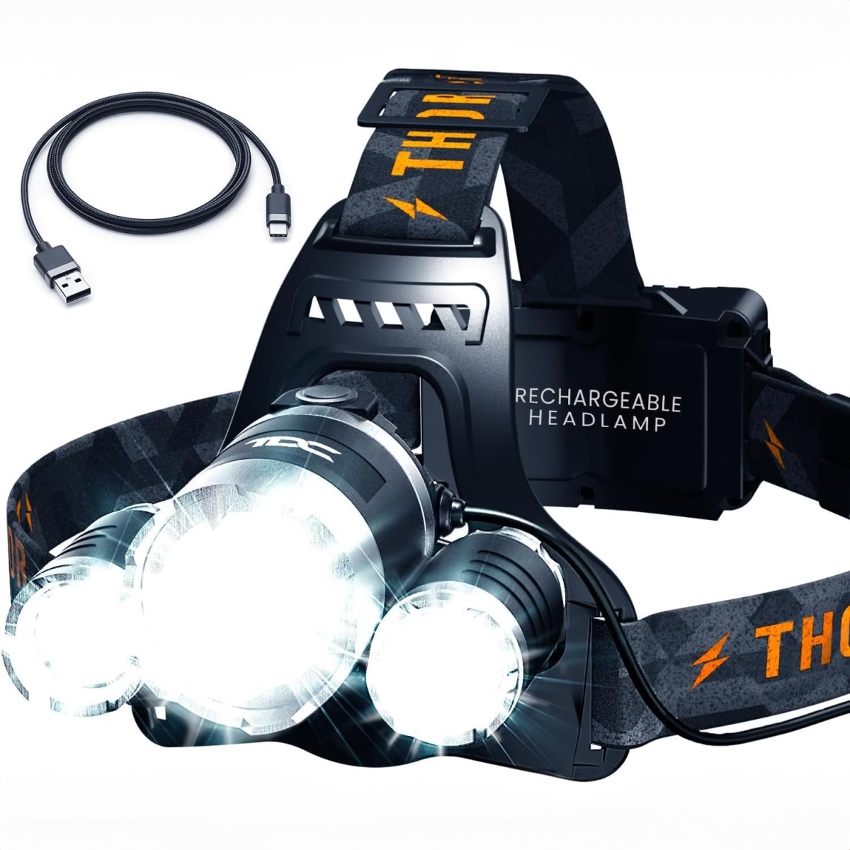 NT88112 1080 Lumens TDC Rechargeable LED Headlamp - USB-C, 10HR Battery
