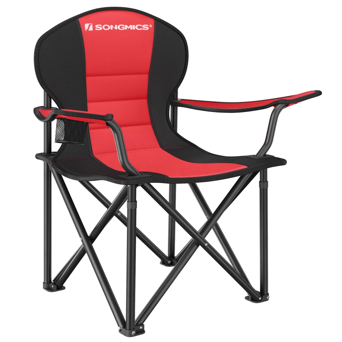 NT83856 SONGMICS Folding Camping Chair, Red & Black