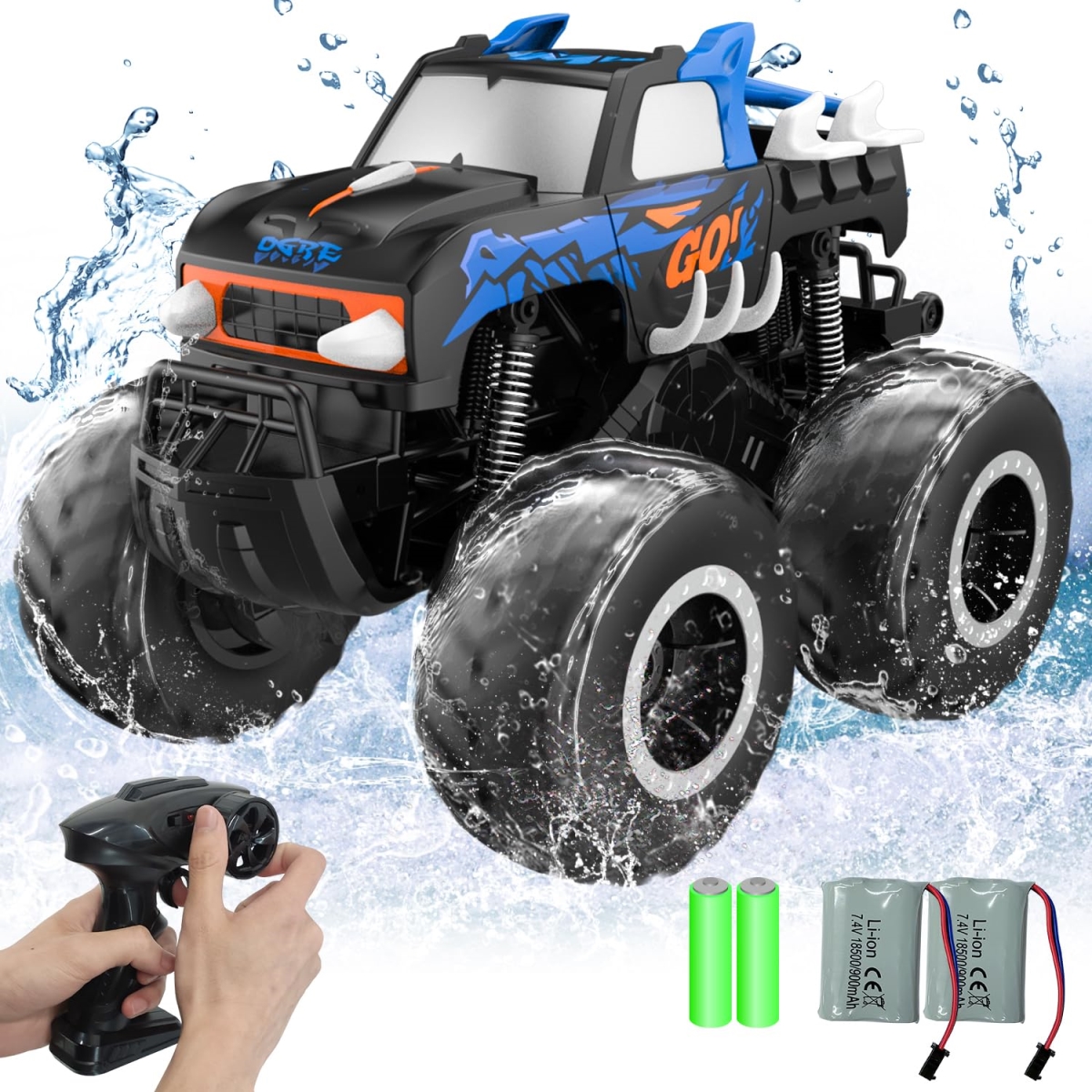 NT84249 STEMTRON Amphibious Remote Control Car 1-16 Scale All Terrain Off-Road Remote Control Monster Truck