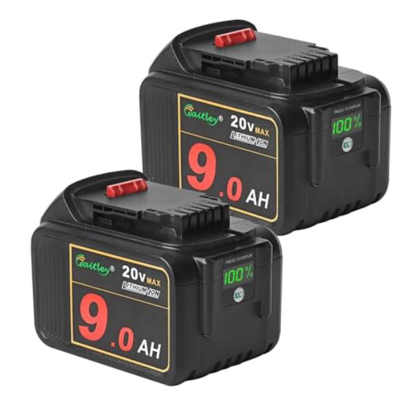 NT84279 Waitley 20V 9.0Ah DCB209 Replacement Battery for DCB200 Series Cordless Power Tools - Pack of 2