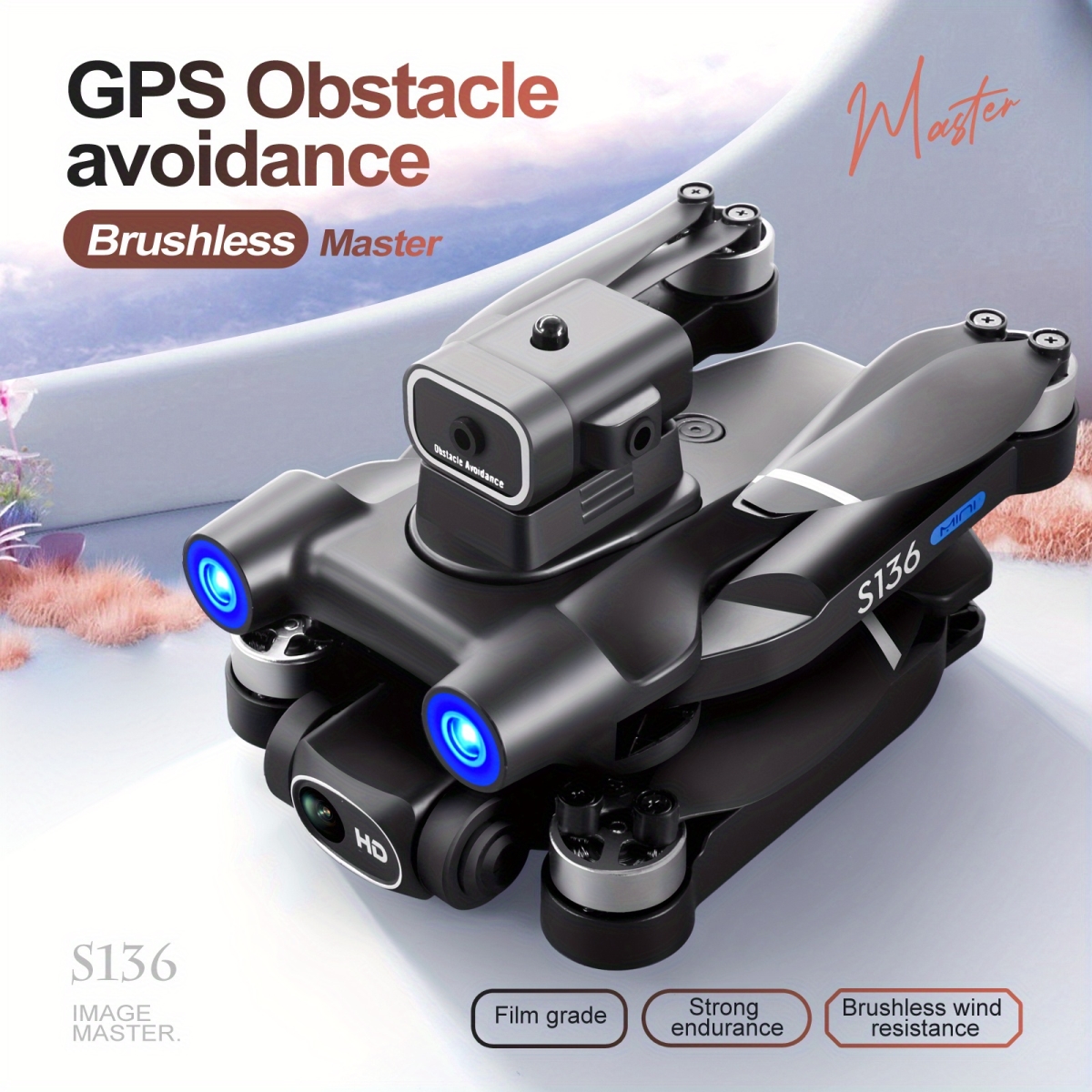 NT31050 2023 GPS HD Dual Camera Foldable RC Drone Helicopter