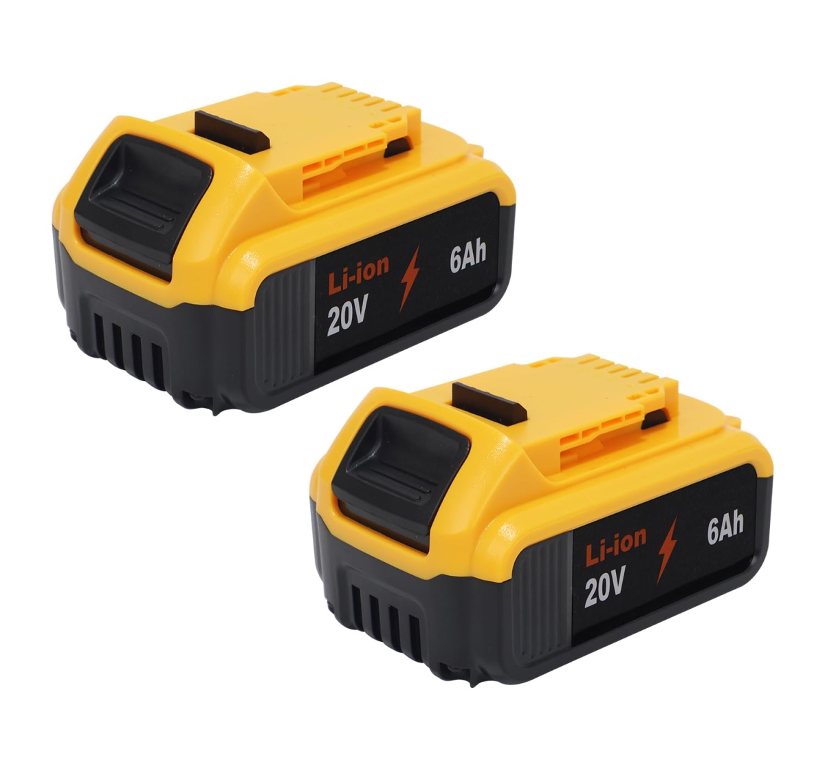 NT84352 6Ah Lithium Batteries for DeWalt 20V Tools - Pack of 2