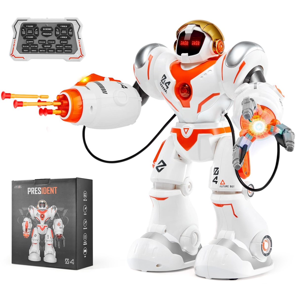 NT84996 VEVOR Remote Control Robot Toys for Kids, Programmable Remote Control Smart Robot with Battle Mode, Interactive Walking Dancing Robot